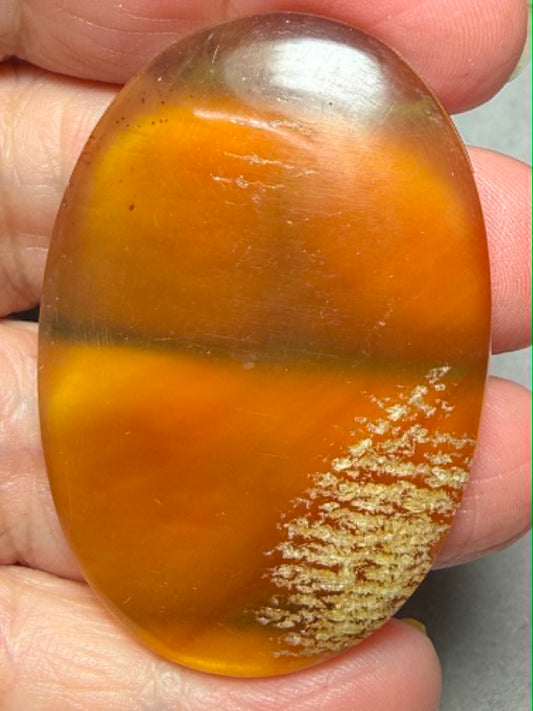 Oval 50x34mm Indonesian Red Amber Cabochon 27