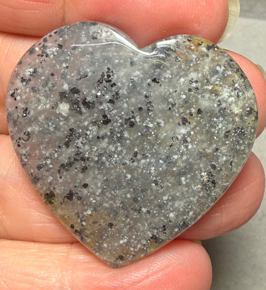 Heart 33x32mm Galaxy Star Sunstone Cabochon 09