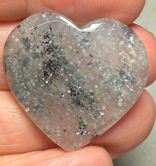 Heart 27x29mm Galaxy Star Sunstone Cabochon 11
