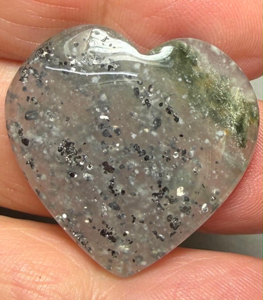 Heart 28x29mm Galaxy Star Sunstone Cabochon 13