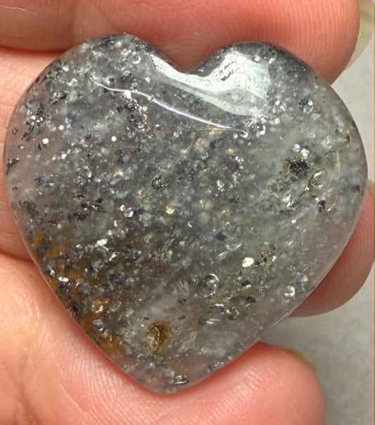 Heart 28x29mm Galaxy Star Sunstone Cabochon 17