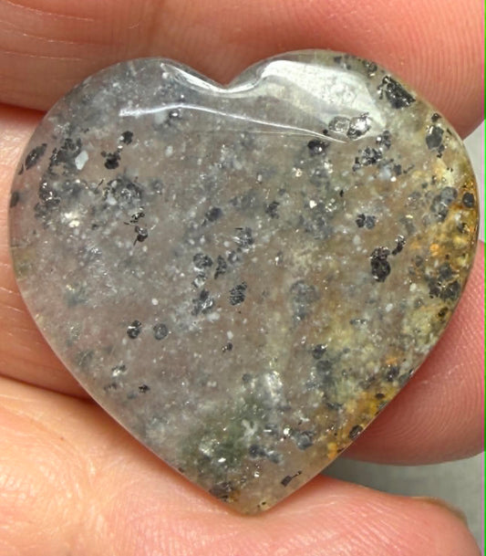 Heart 27x28mm Galaxy Star Sunstone Cabochon 18