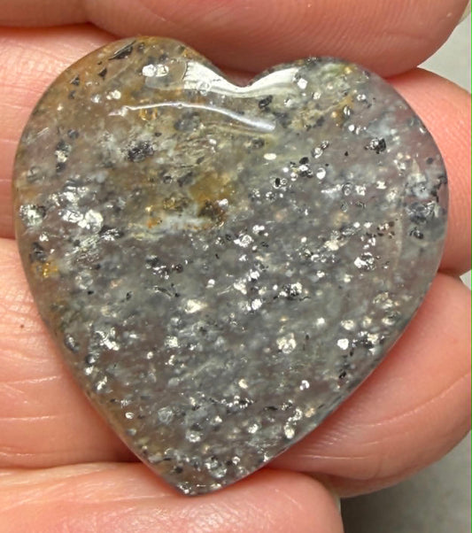 Heart 27x26mm Galaxy Star Sunstone Cabochon 20