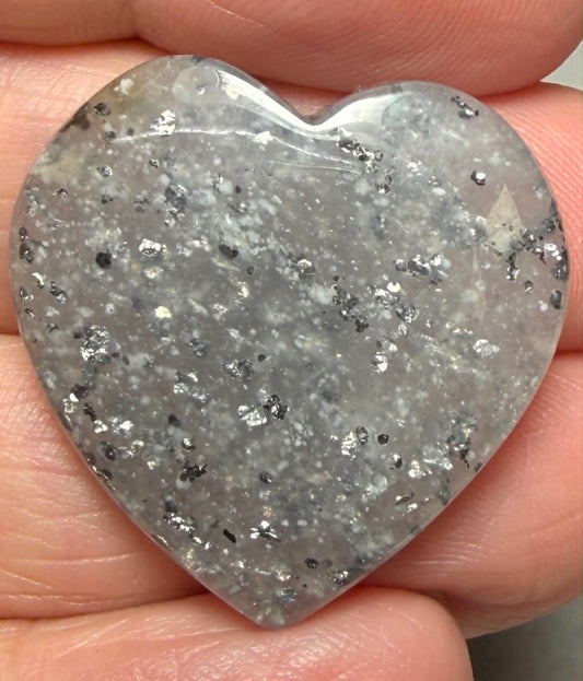Heart 27x28mm Galaxy Star Sunstone Cabochon 22
