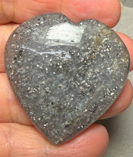 Heart 44x44mm Galaxy Star Sunstone Cabochon 23