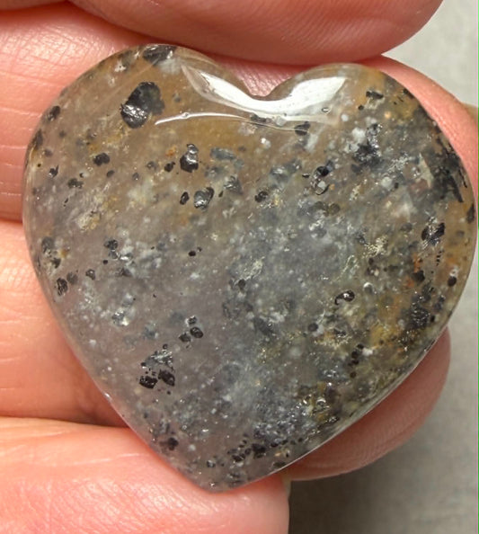 Heart 28x28mm Galaxy Star Sunstone Cabochon 25