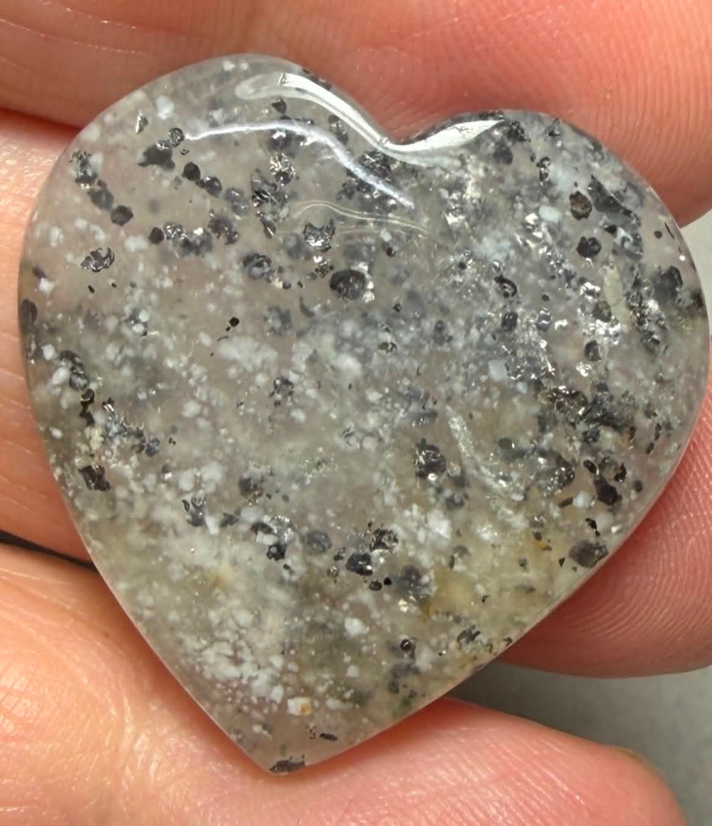 Heart 28x28mm Galaxy Star Sunstone Cabochon 27