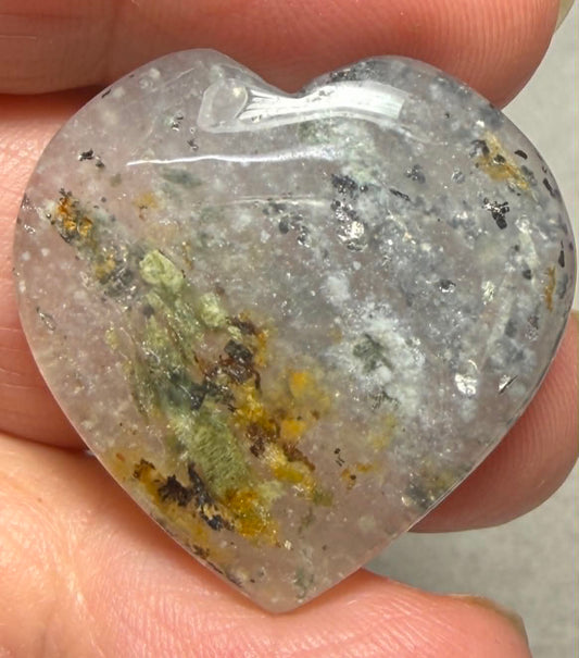 Heart 28x28mm Galaxy Star Sunstone Cabochon 28