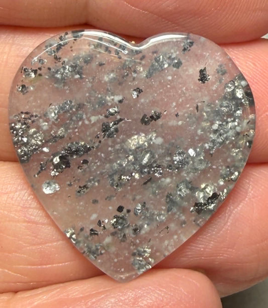 Heart 27x26mm Galaxy Star Sunstone Cabochon 29