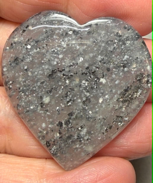 Heart 37x36mm Galaxy Star Sunstone Cabochon 30
