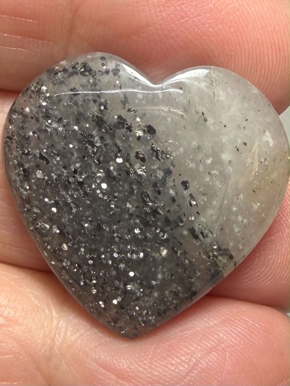 Heart 26x27mm Galaxy Star Sunstone Cabochon 31
