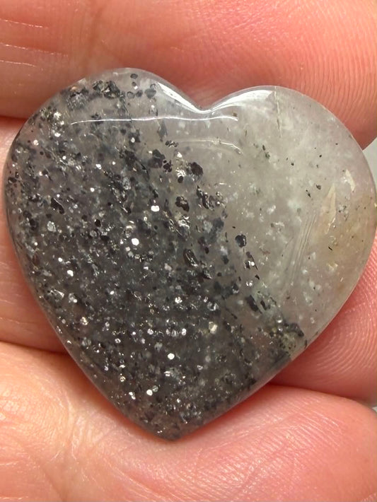 Heart 26x27mm Galaxy Star Sunstone Cabochon 31