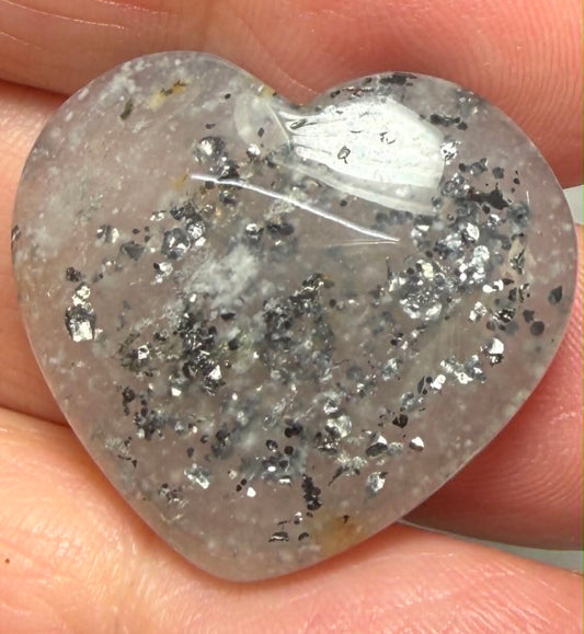 Heart 24x27mm Galaxy Star Sunstone Cabochon 32