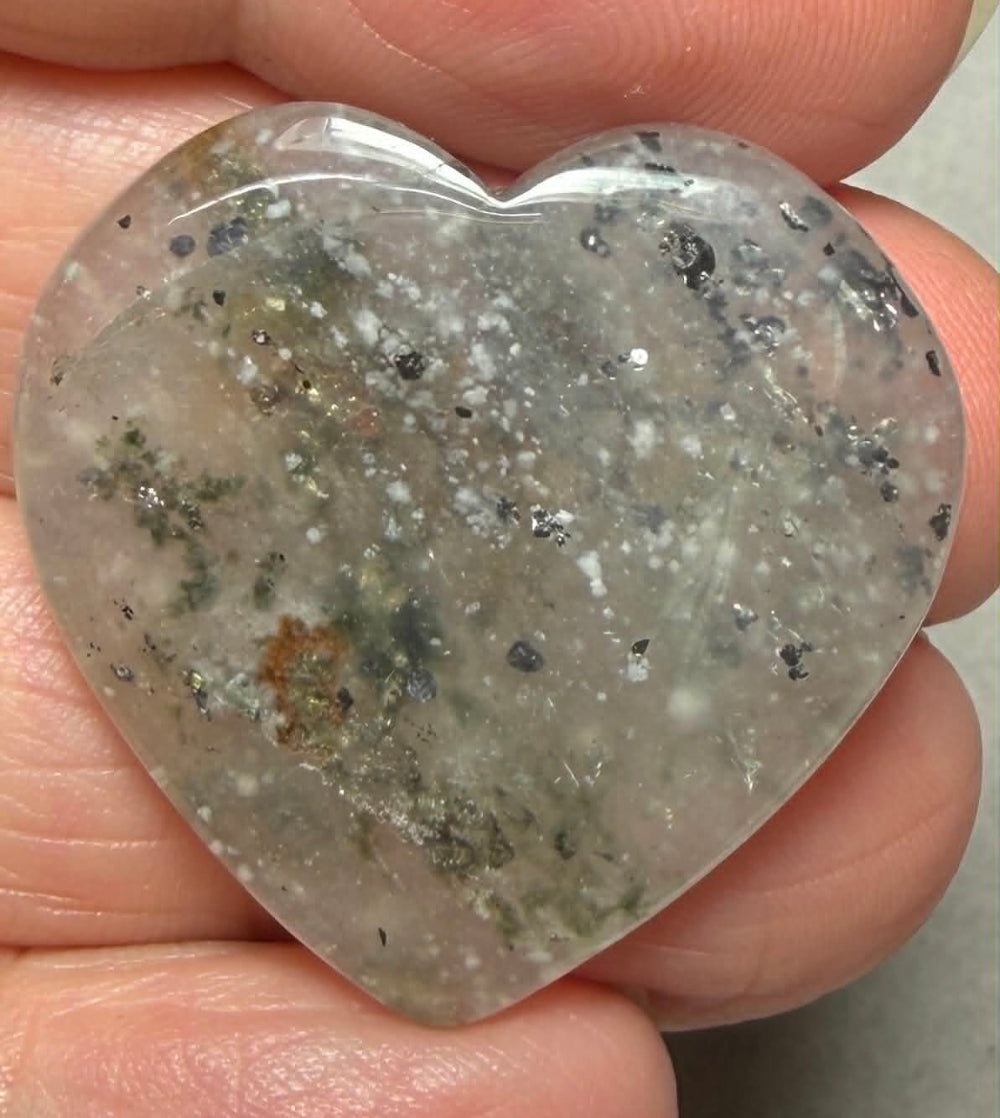 Heart 29x30mm Galaxy Star Sunstone Cabochon 33