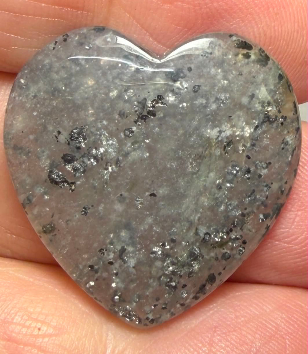 Heart 26x26mm Galaxy Star Sunstone Cabochon 35