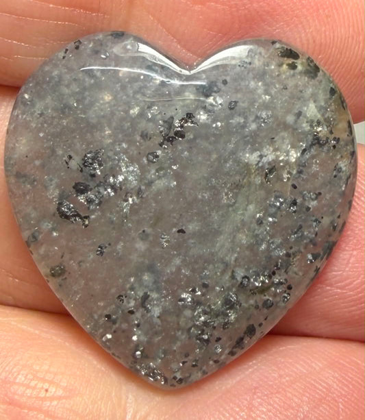 Heart 26x26mm Galaxy Star Sunstone Cabochon 35