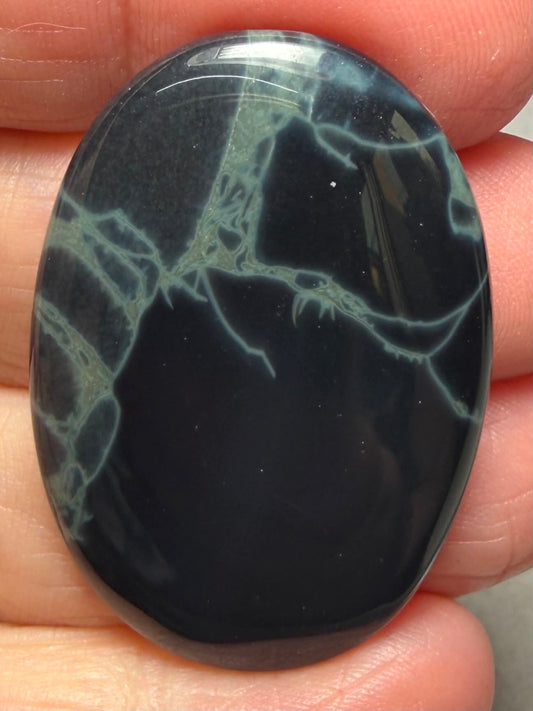 Oval 39x27mm Cobweb Jasper Cabochon 21