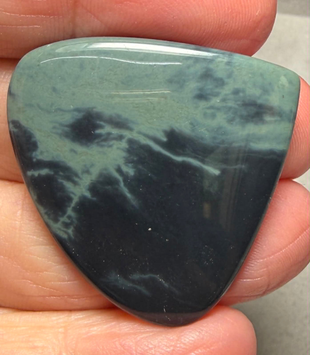 Teardrop 33x37mm Cobweb Jasper Cabochon 22