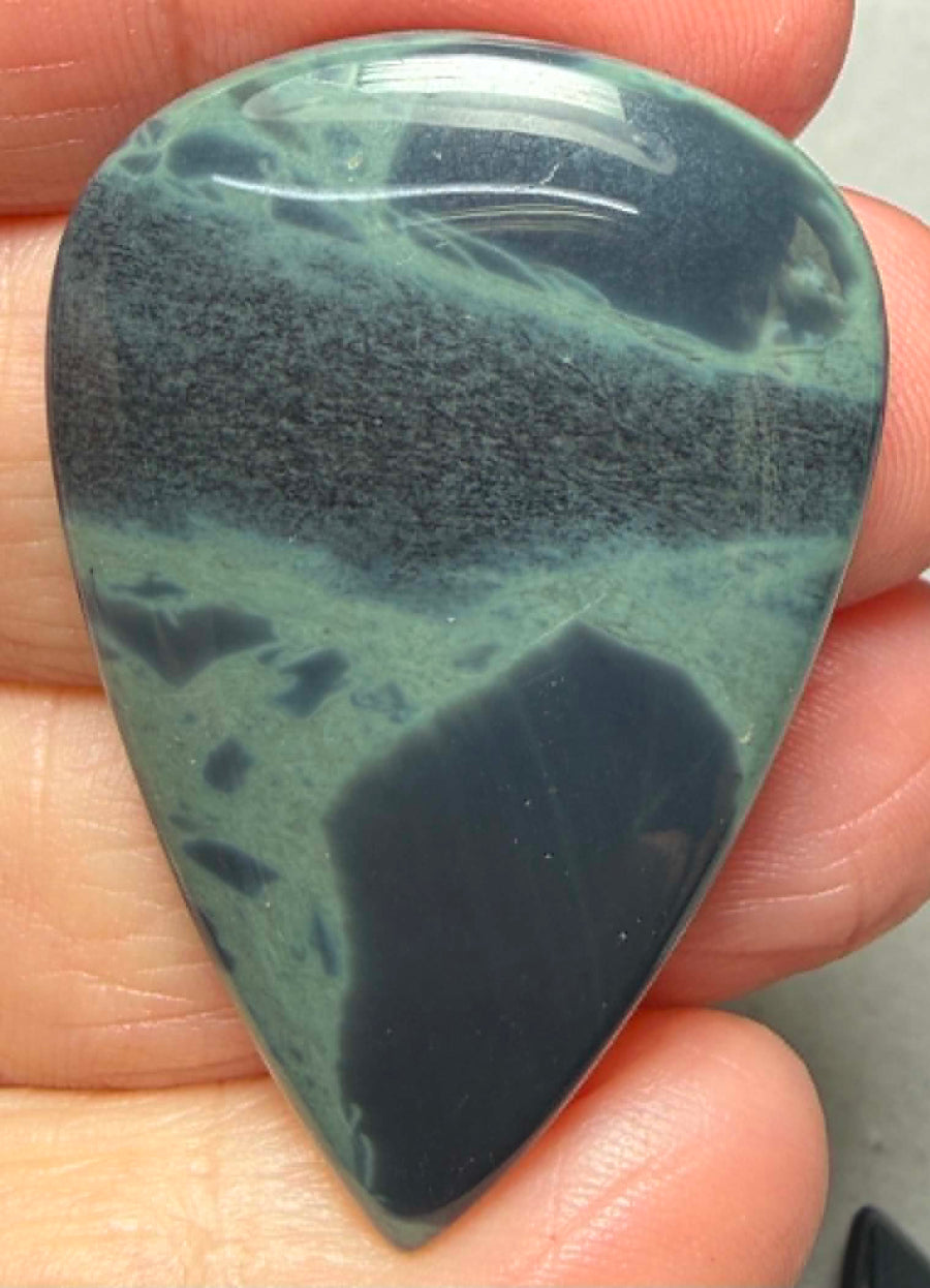 Teardrop 43x28mm Cobweb Jasper Cabochon 34