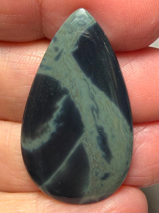 Teardrop 38x22mm Cobweb Jasper Cabochon 38