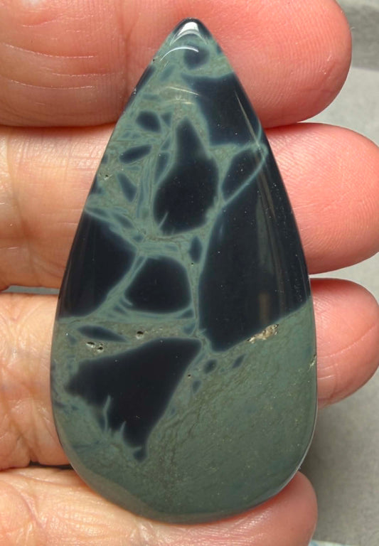 Teardrop 55x29mm Cobweb Jasper Cabochon 39