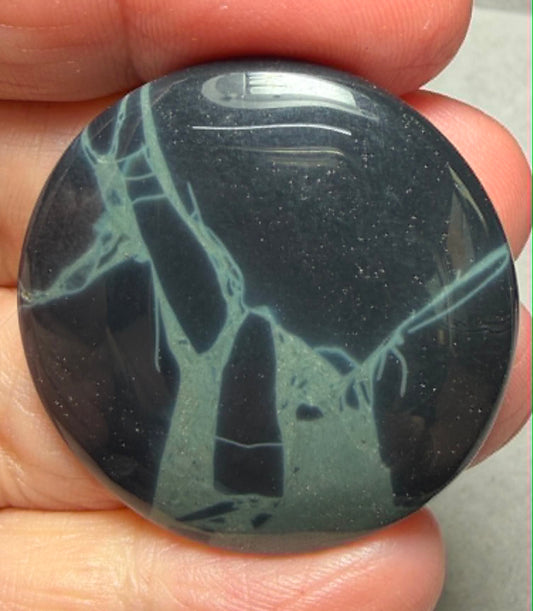 Round 36x36mm Cobweb Jasper Cabochon 40