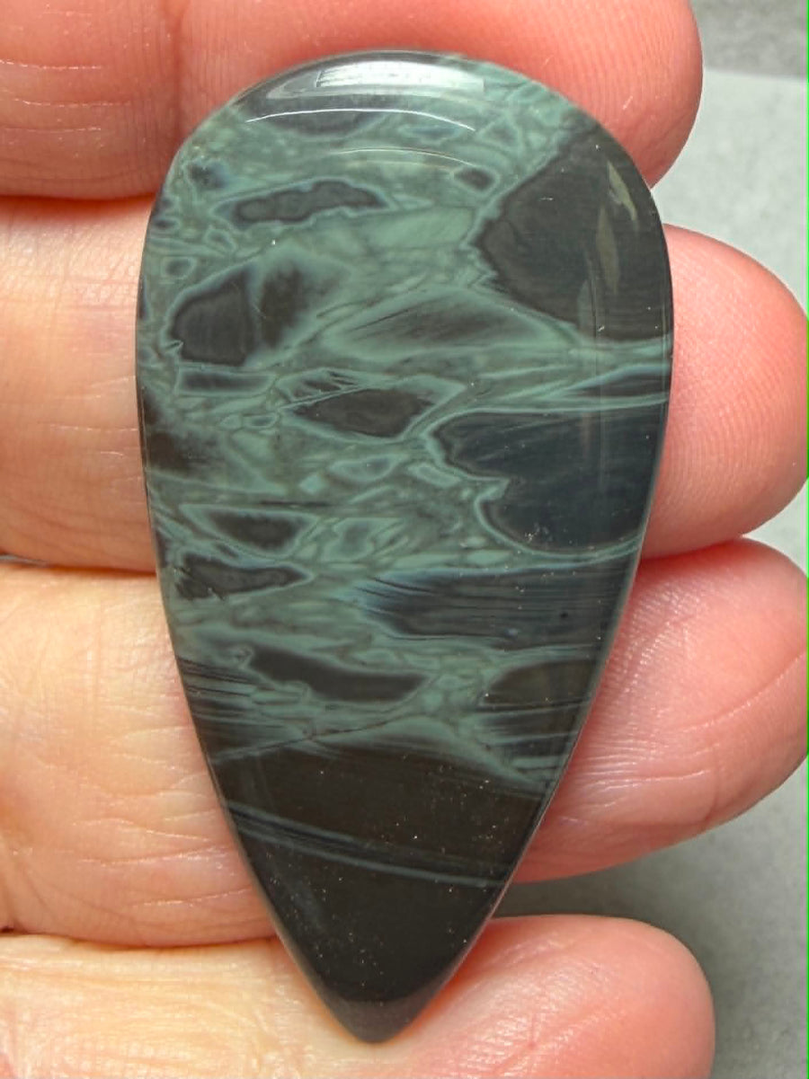 Teardrop 48x24mm Cobweb Jasper Cabochon 44