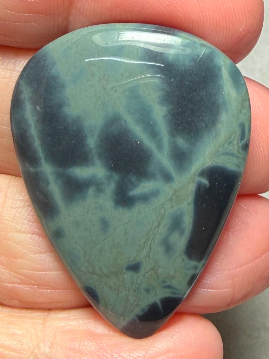 Teardrop 38x29mm Cobweb Jasper Cabochon 49