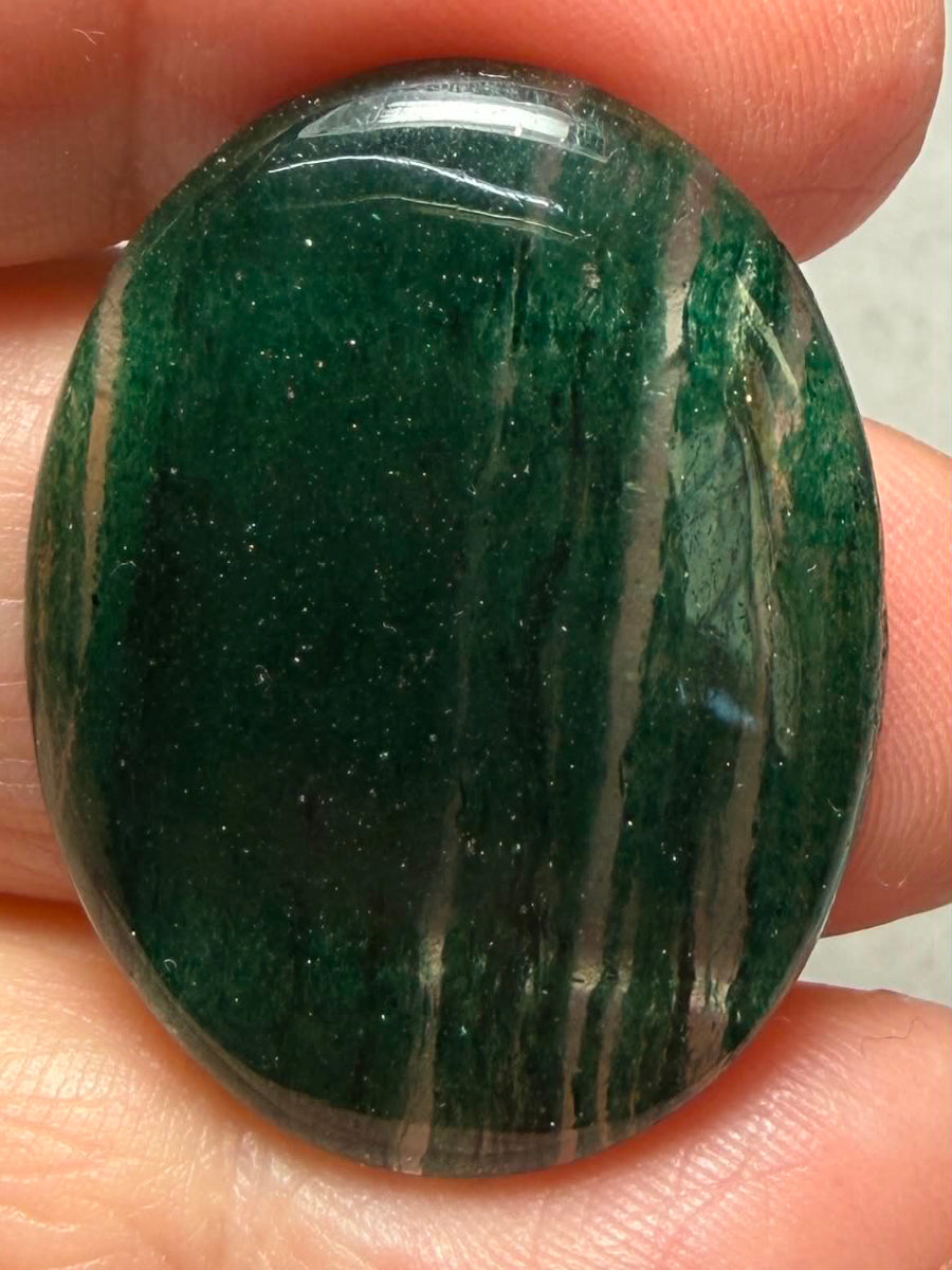 Oval 32x24mm Green Aventurine Cabochon 02