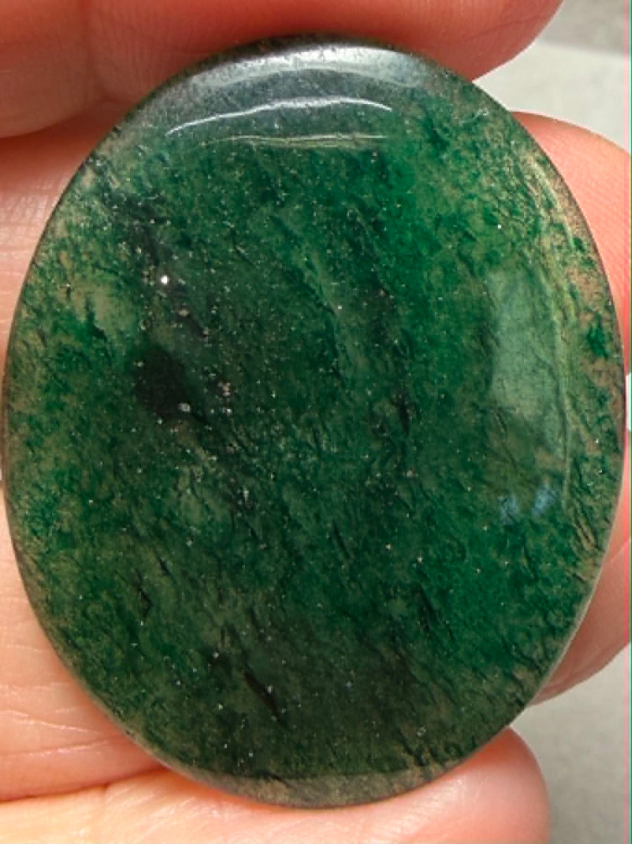 Oval 37x30mm Green Aventurine Cabochon 05