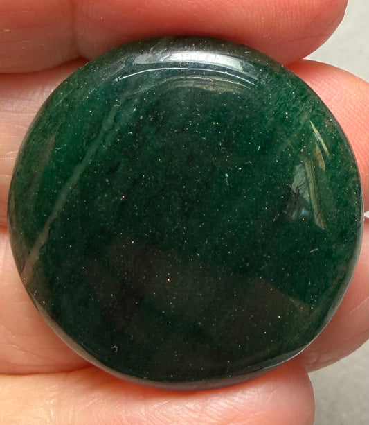 Round 31x31mm Green Aventurine Cabochon 08