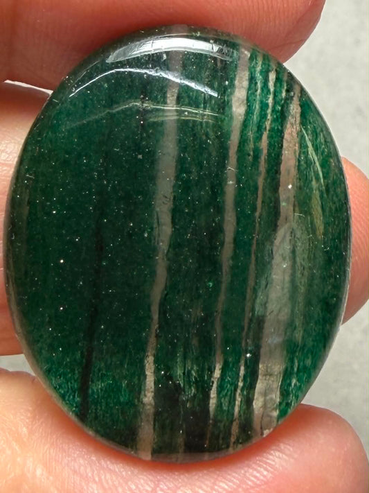 Oval 30x24mm Green Aventurine Cabochon 15