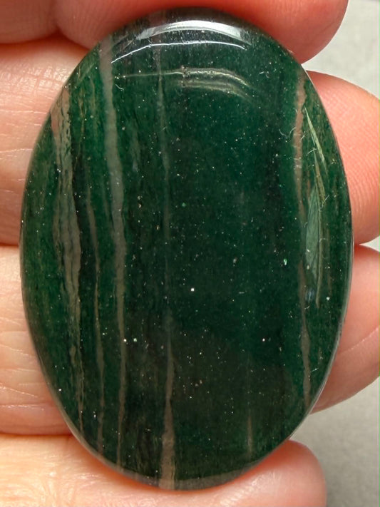 Oval 39x27mm Green Aventurine Cabochon 18