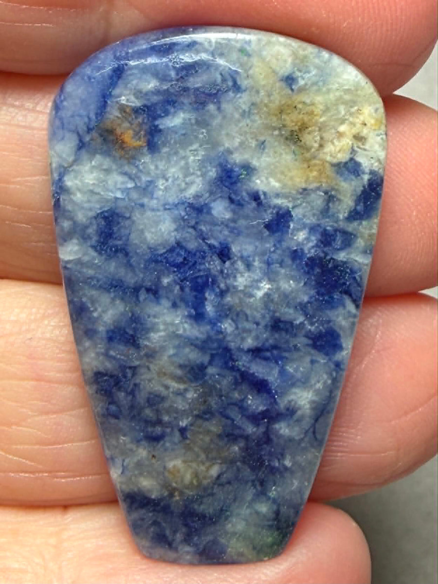 Freeform 37x23mm Blue Quartz Cabochon 33
