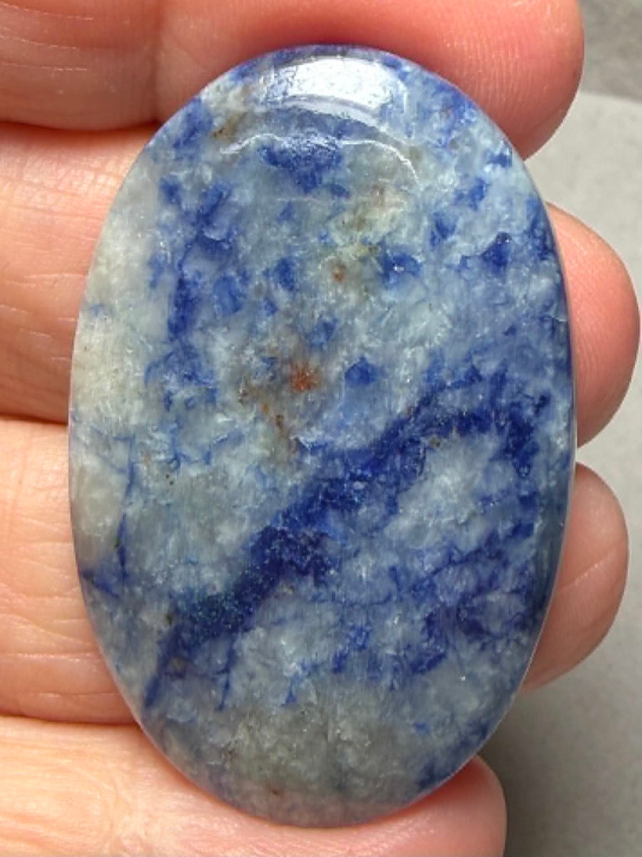 Oval 44x28mm Blue Quartz Cabochon 34