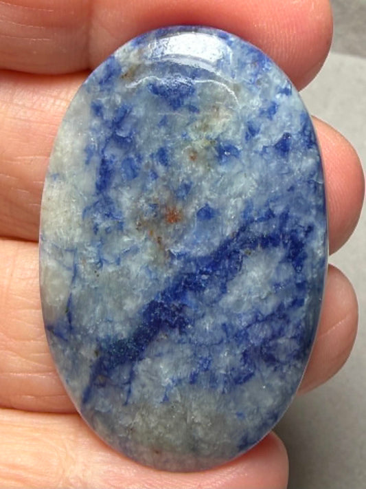 Oval 44x28mm Blue Quartz Cabochon 34
