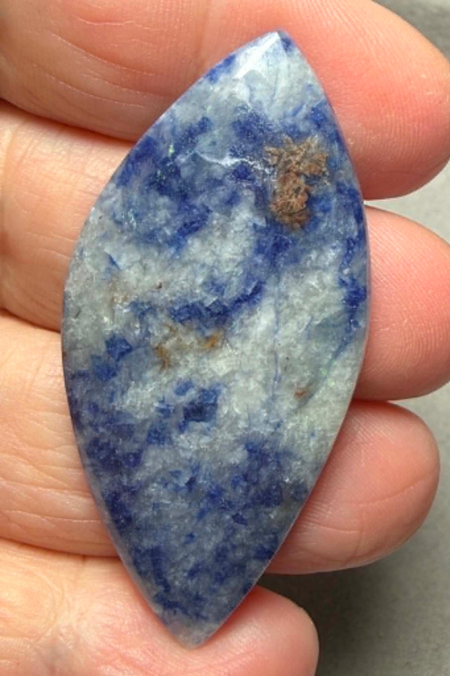 Freeform 51x25mm Blue Quartz Cabochon 36