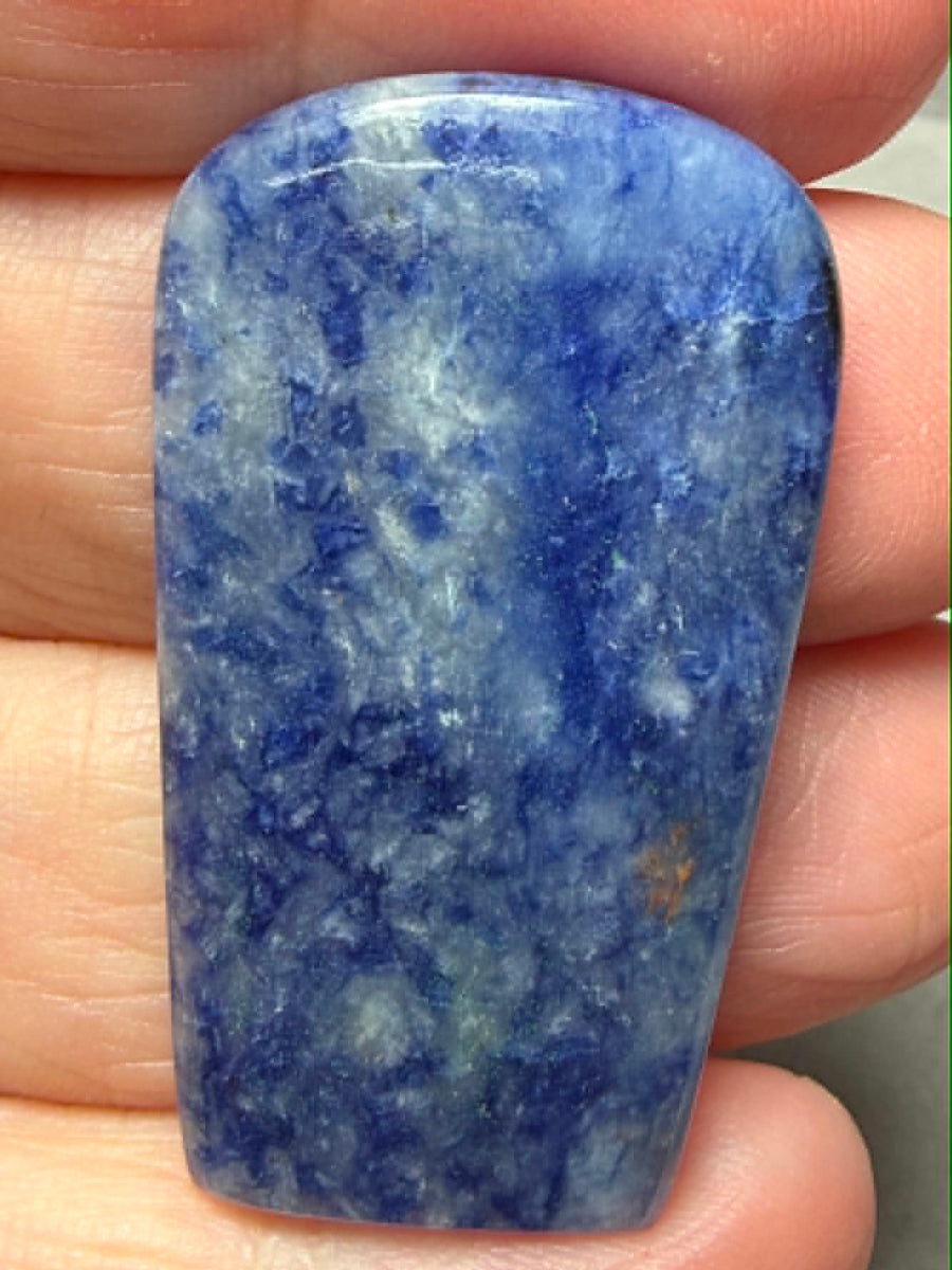 Freeform 39x23mm Blue Quartz Cabochon 37