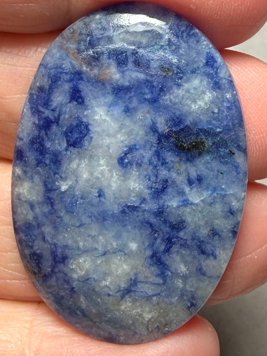 Oval 39x27mm Blue Quartz Cabochon 39