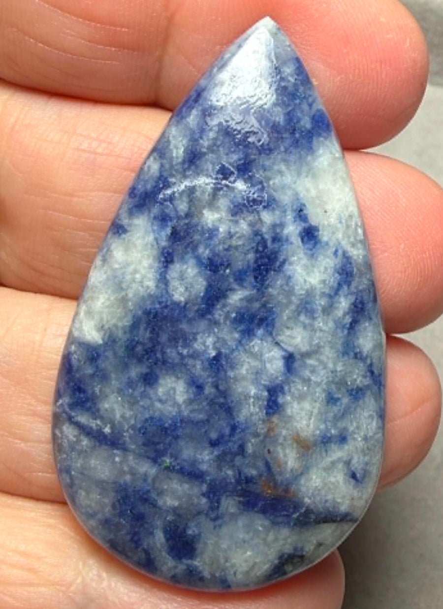 Teardrop 48x28mm Blue Quartz Cabochon 40