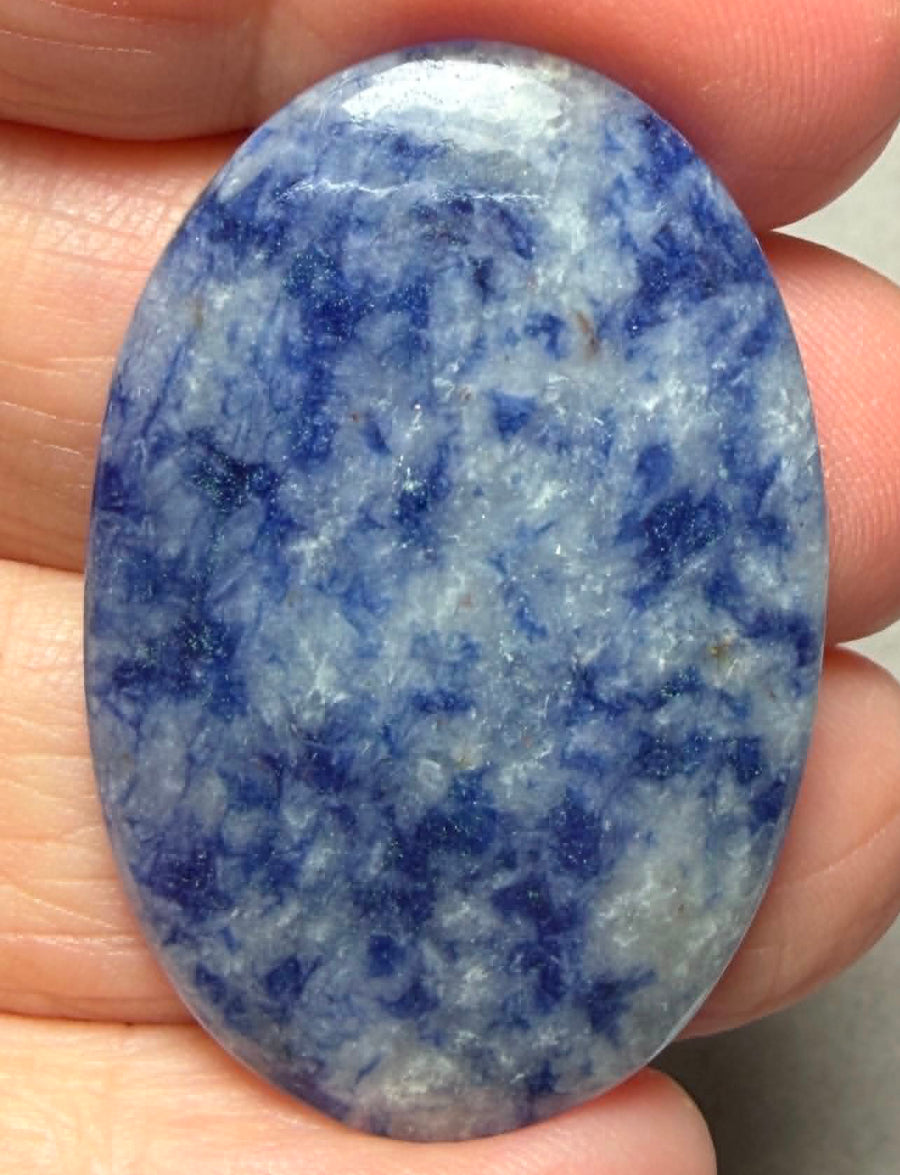Oval 39x26mm Blue Quartz Cabochon 41