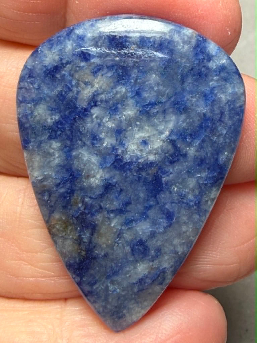 Teardrop 41x29mm Blue Quartz Cabochon 42