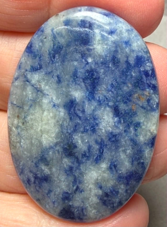 Oval 44x30mm Blue Quartz Cabochon 48