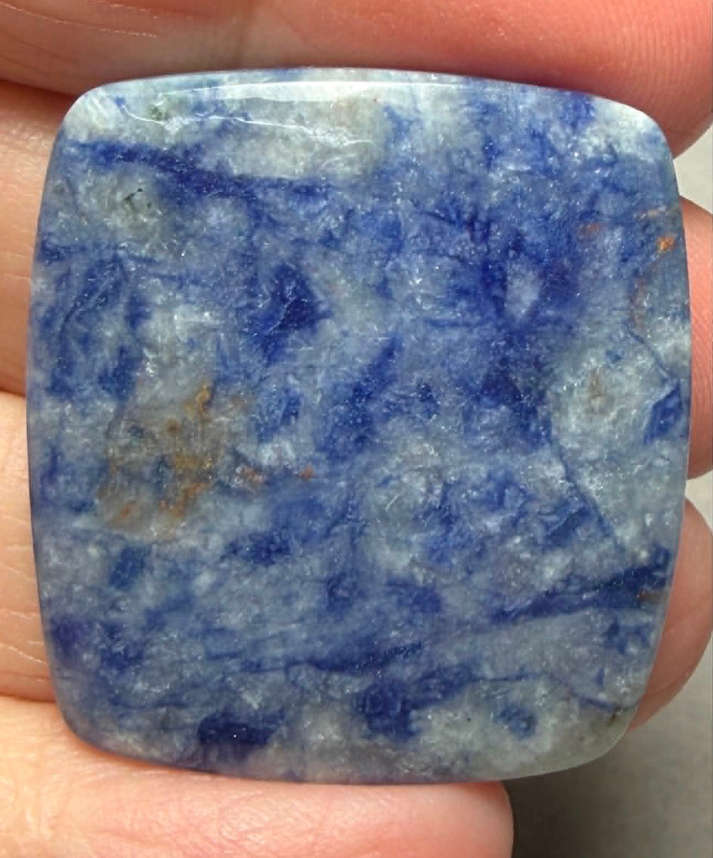 Rectangle 33x30mm Blue Quartz Cabochon 50