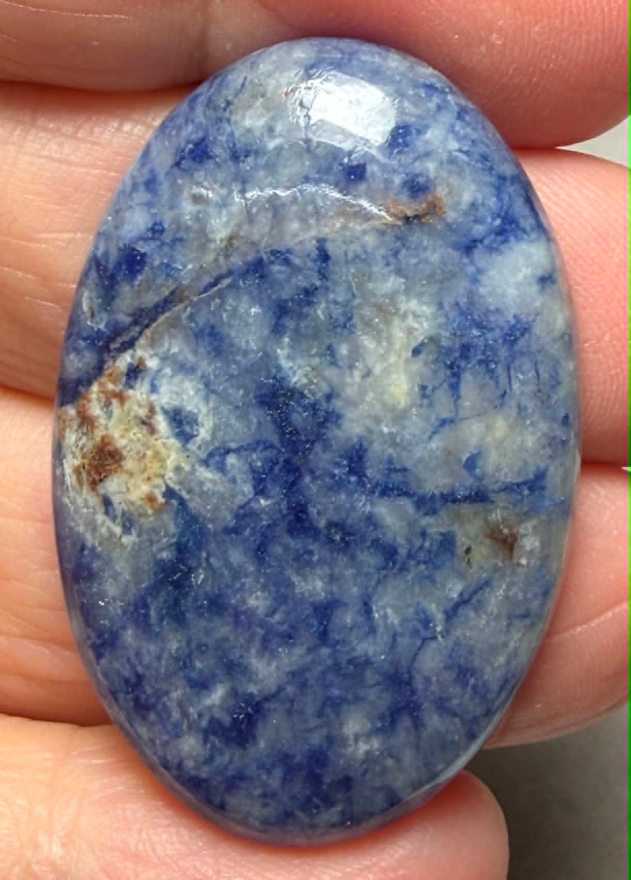 Oval 38x25mm Blue Quartz Cabochon 51