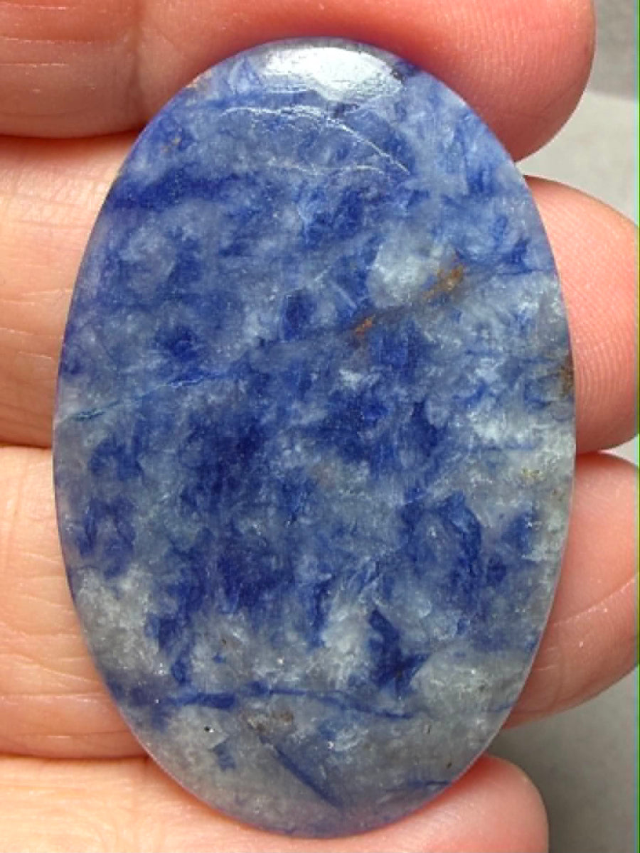 Oval 41x27mm Blue Quartz Cabochon 53