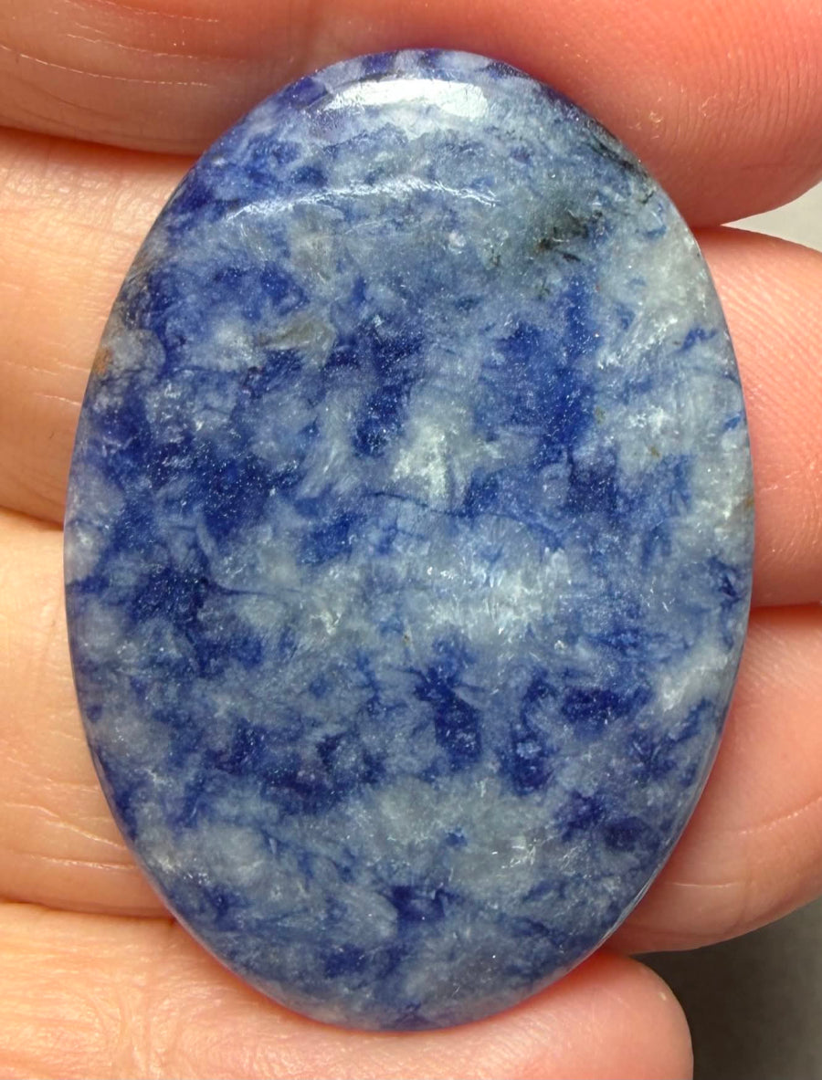Oval 39x27mm Blue Quartz Cabochon 54