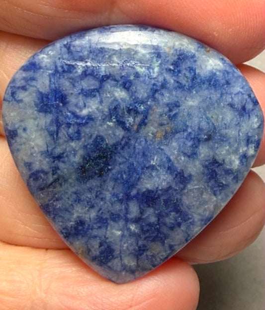 Teardrop 35x34mm Blue Quartz Cabochon 57
