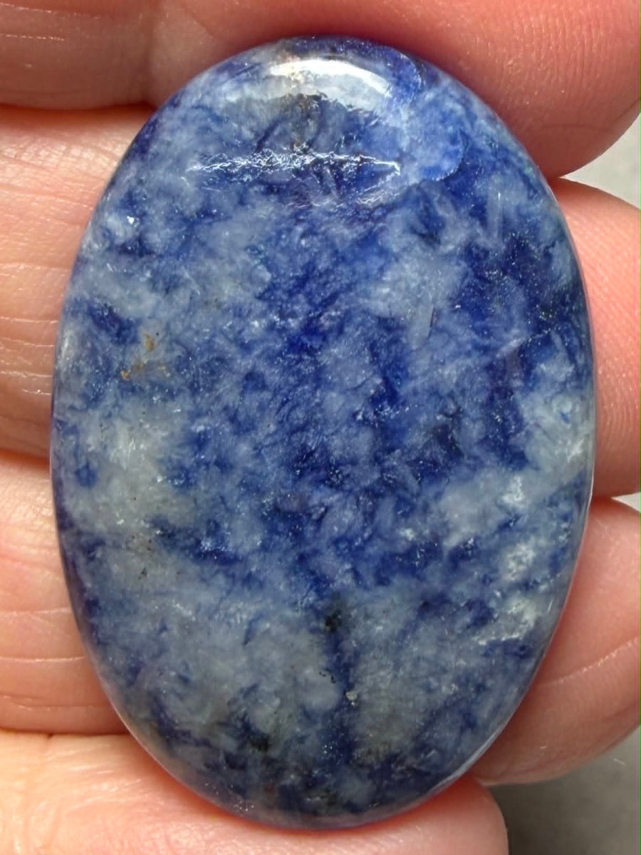 Oval 36x24mm Blue Quartz Cabochon 62