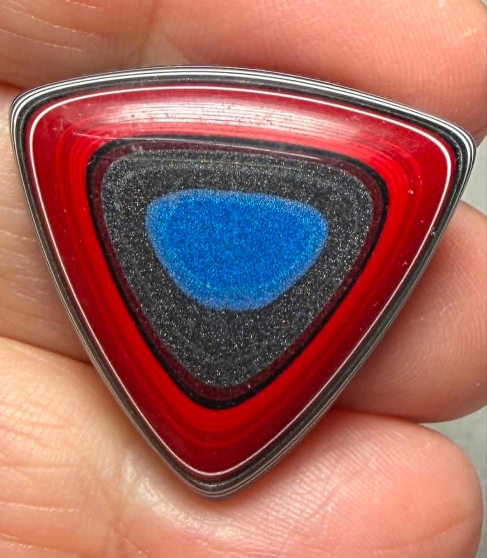 Triangle 28x28mm Kenworth Fordite Cabochon 37